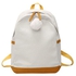 All Match Chic Preppy Fashion Backpack White/Yellow