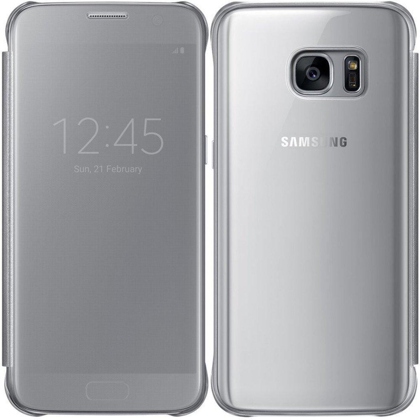 Case Cover View Screen Protector for Samsung S7 Edge Silver