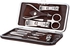 GH9460 12 Piece Manicure Set with Leather Case - Silver