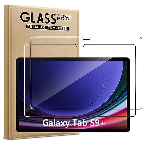 WFTE [2-Pack Screen Protector for Samsung Galaxy Tab S9 Plus,Anti-fingerprint,Bubble-Free,Dust-Free Premium Screen Protector Tempered Glass For Samsung Galaxy Tab S9 Plus