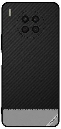 Protective Case Cover For Huawei Nova 8i Black and Grey Stripes Pattern