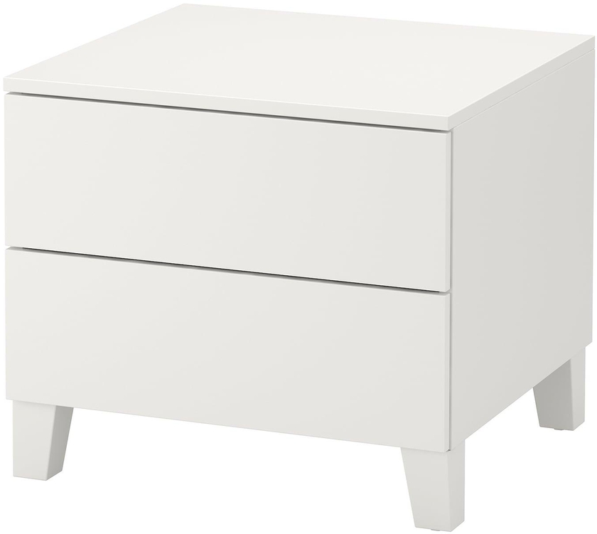 PLATSA Chest of 2 drawers - white/Fonnes white 60x57x53 cm