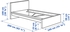 MALM Bed frame, high - grey stained/Leirsund 90x200 cm