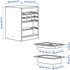 TROFAST Storage combination w boxes/trays - light white stained pine grey/white 32x44x52 cm