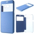 Samsung Galaxy S6 edge Plus G928 - View Window Leather Case - Blue