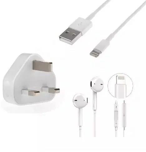 Generic CHARGER FOR IPhone X + Earphones For 6S 7 8 X XR