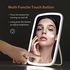Makeup Mirror Touch Screen Vanity Mirror with Lights, Portable Makeup Mirrors LED Brightness Adjustable Mirror USB Rechargeable Cosmetic Mirror
