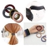 Spiral Hair Ties No Crease Coil Hair Tie Coil Hair Ties Phone Cord Hair Ties Hair Coils 18 PcsTies For Thick Hair For Women Ponytail Holder (Coffee Gradient + Black)