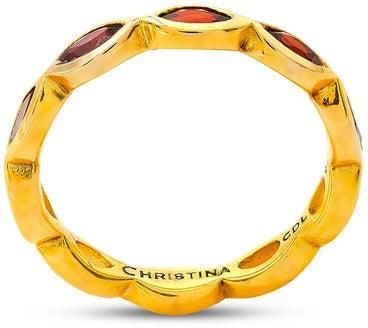 Christina Eternity Garnet Pattern Ring