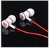 Generic Moving-iron In-ear Headphone With Red Cable And White Ear Plug
