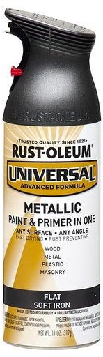Universal Metallic Flat Soft Iron Spray Paint Grey