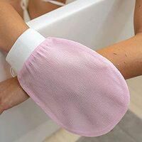 SHOWAY Korean Deep Exfoliating Glove for Body   Exfoliating Body Scrubber for Shower Bath  Body Scrub Gloves for Dead Skin Remover  Exfoliating Mitt Perfect for Women   Pink