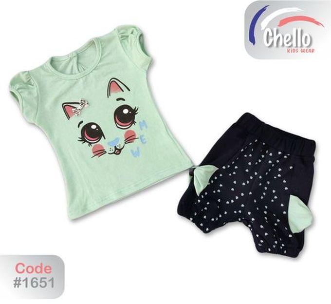 BABY Girls Short Set - TWO Pieces Set - 1651- A