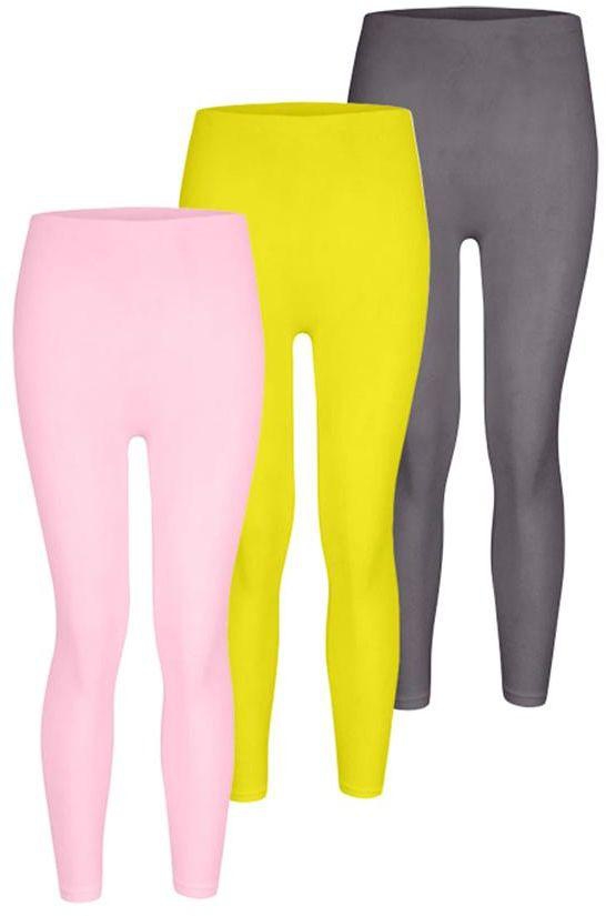 Silvy Set Of 3 Leggings For Girls - Multicolor, 12 To 14 Years