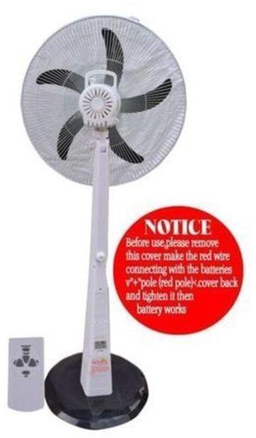 Ox 18 Inch Rechargeable Standing Fan White