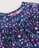 Babyhug Full Sleeves Night Suit Floral Print - Navy Blue