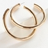 Fashion Tube Hoop Earring 18K Gold Plated Earring - 63mm