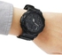 Men's Water Resistant Silicone Analog Wrist Watch AEQ-100W-1BV - 48 mm - Black