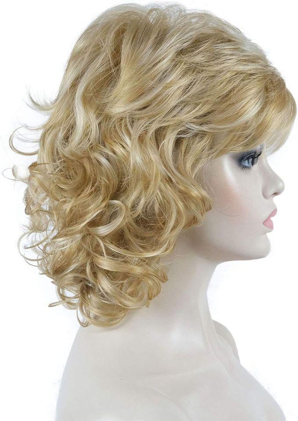Synthetic Hair Wig Short Wavy Blond Color