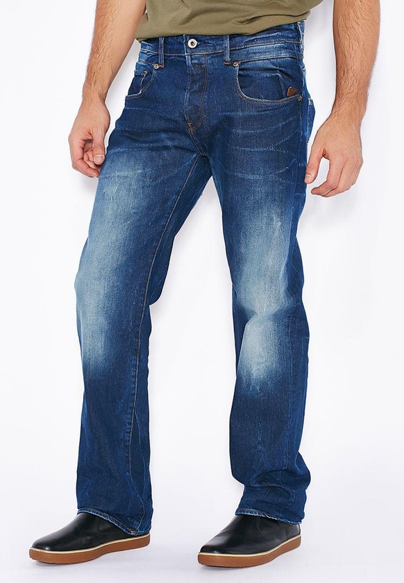 Accel Stretch Straight Fit Mid Wash Jeans