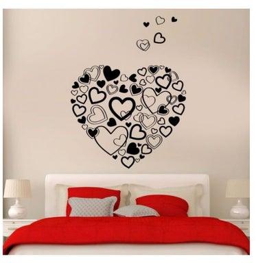 ملصق جداري بتصميم كلمة "Love" أسود 36x24سم