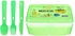 Get Max plast Rectangular Lunch Box Divided Inside, 1.2 Liter - Green with best offers | Raneen.com