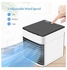 Portable Air Cooler Fan With LED Light White/Black