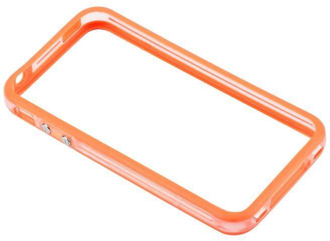TPU Frame Back Cover Phone Protective Sleeve Shell For IPhone4G/4S Orange