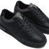 Plain Leather Sneakers - Black