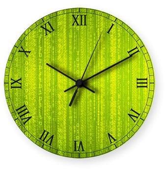 Wooden Analog Wall Clock Green/Black