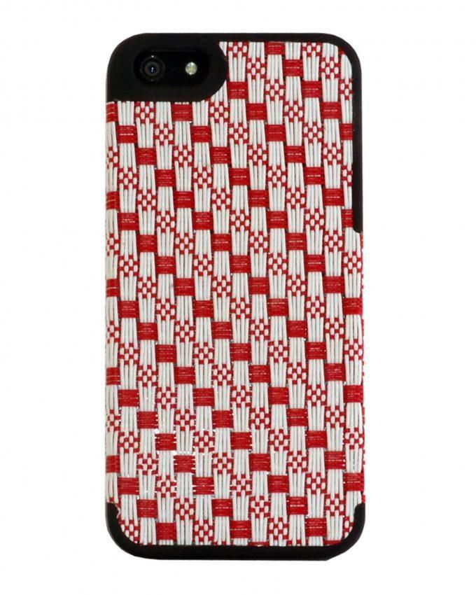 STK Red Weave Design Back Cover for iPhone 5S/5