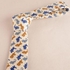 Cartoon Cat Print Tie Bowtie Handkerchief Set - Beige