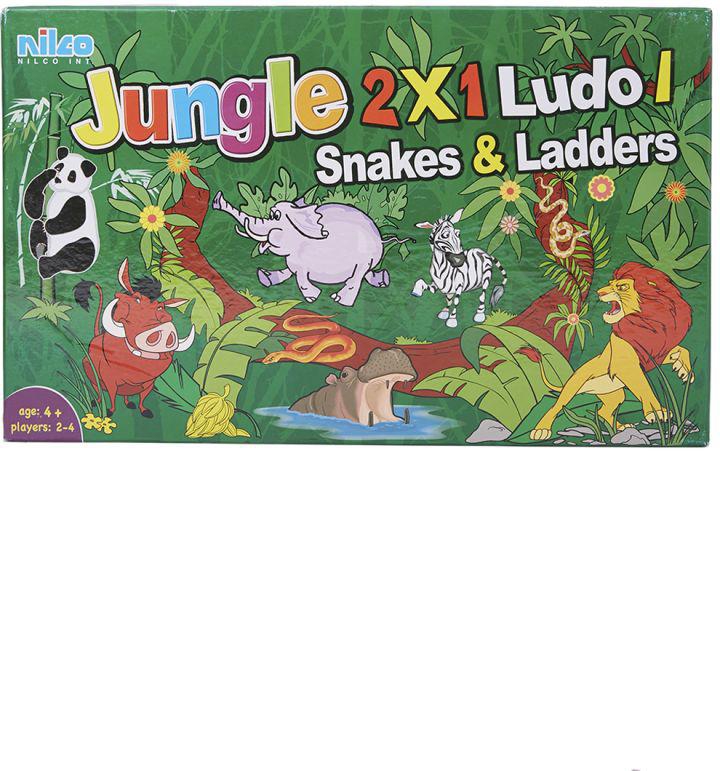 Jungle 2x1 Ludo Snakes And Ladders Board Game