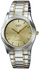 Casio Men's Round Case Two Tone Stainless Steel Casual Watch (MTP-1275SG)