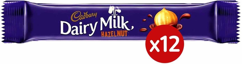Cadbury Dairy Milk Hazelnut Milk Chocolate Block - 24 gram - 12 Pieces