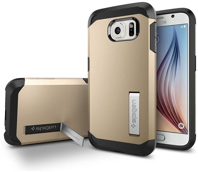 Spigen Samsung Galaxy S6 Tough Armor Kickstand Case / Cover [Champagne Gold]