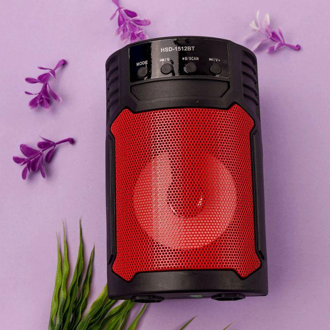 OKFLY Portable Speaker (HSD-1512BT)-Wireless Bluetooth Connection (8 Watt) LED Lights -Red