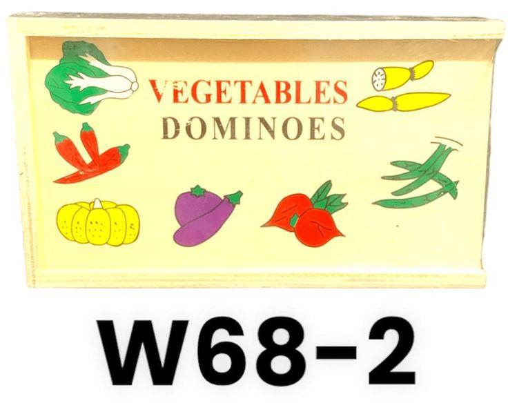 دومينو أشكال خضار خشبية للأطفال - W68-2