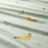 VÄNKRETS Duvet cover and pillowcase - banana pattern pale green 150x200/50x80 cm