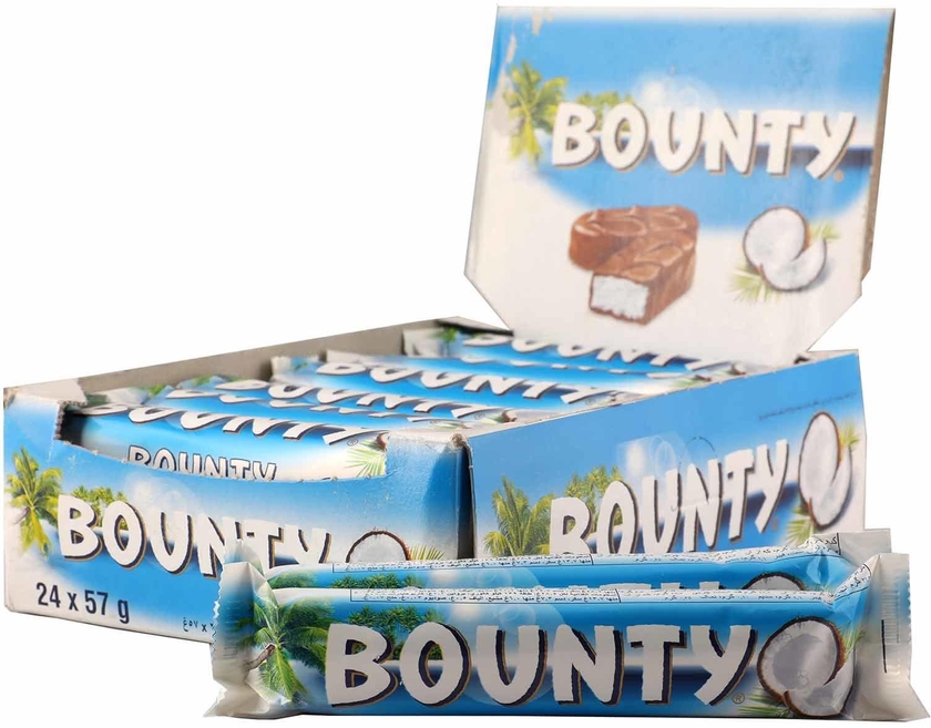 Bounty Chocolate Bar with Coconut - 57 Gram - 24 Pieces
