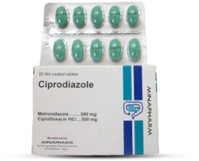 Ciprodiazole 500/500Mg 20 Tablets