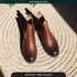 Natural Leather Casual Leazus Half Boots - Havan