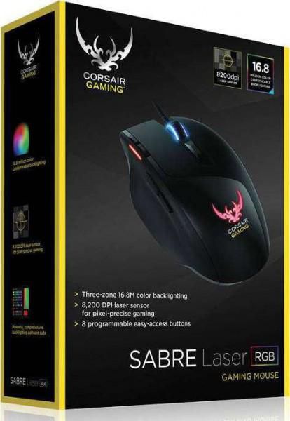 Corsair Gaming SABRE RGB Optical Gaming Mouse - Black | CH-9303011-AP / CH-9303011-NA