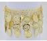Women Anklet With Metal Pendants - Gold