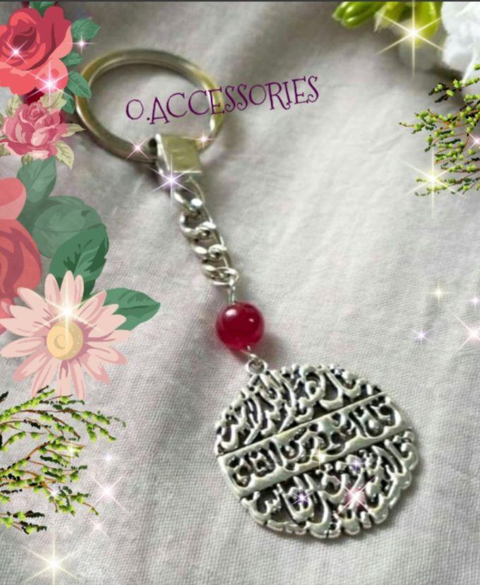 O Accessories Keychain Silver Metal _ Arabic Words_crystal Stones