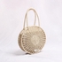 Koren's Handmade Round Hollow Style Straw bag (Beige - Brown)