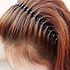 Unisex Black Metal Comb Sports Band Long Hair HeadBand Black For Men and Women