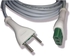 Light Ready Power Supply Cord 0.5 Mil - Certified Copper Wire - High Quality Power Supply - Excellent For All Light Electrical Connections Indoors (White Conductor 10m)