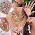 Mountain Gems Metal Loom Kit 24 Colors Beads Crafts For Necklaces Bracelets Pendants