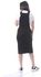 Andora Casual Sleeveless Dress With Front Slit - Black